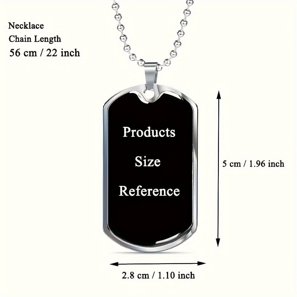 Dog Tag Stainless Steel Pendant Necklace