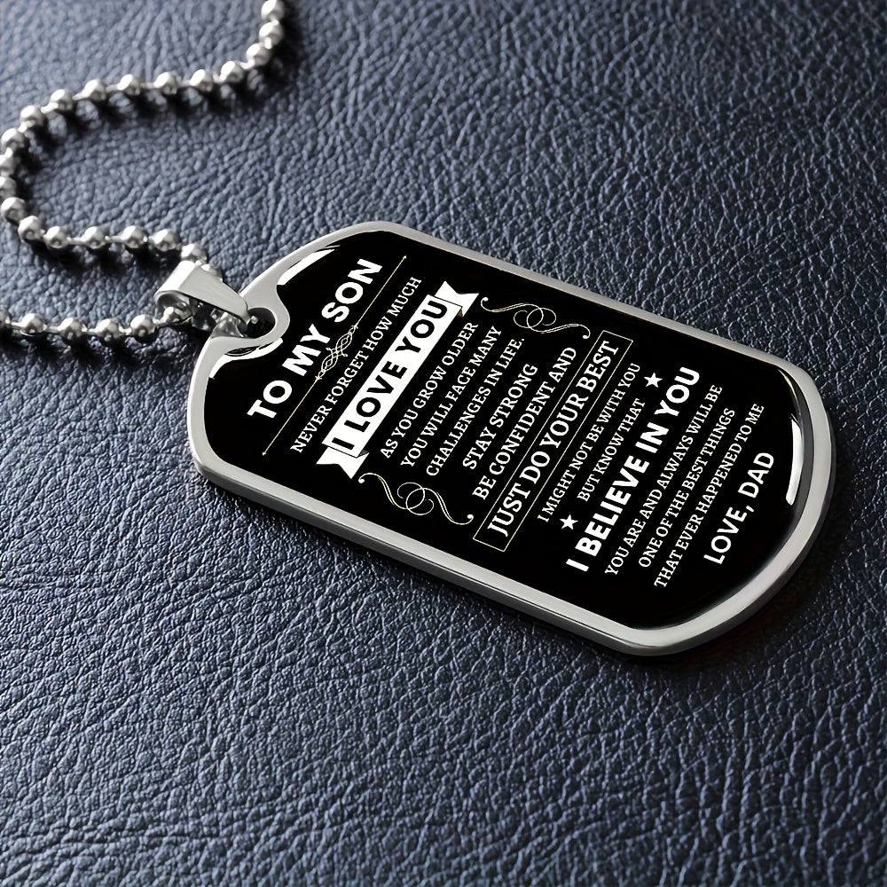 Dog Tag Stainless Steel Pendant Necklace