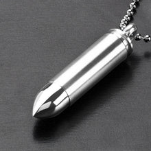 Load image into Gallery viewer, Bullet Capsule Stainless Steel Pendant
