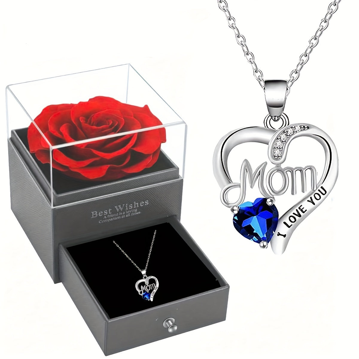 I Love You Mom Necklace