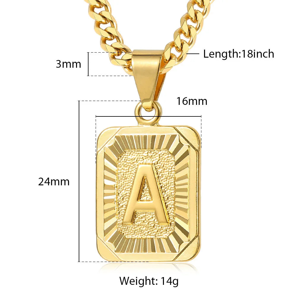 Alphabet Pendant Necklace