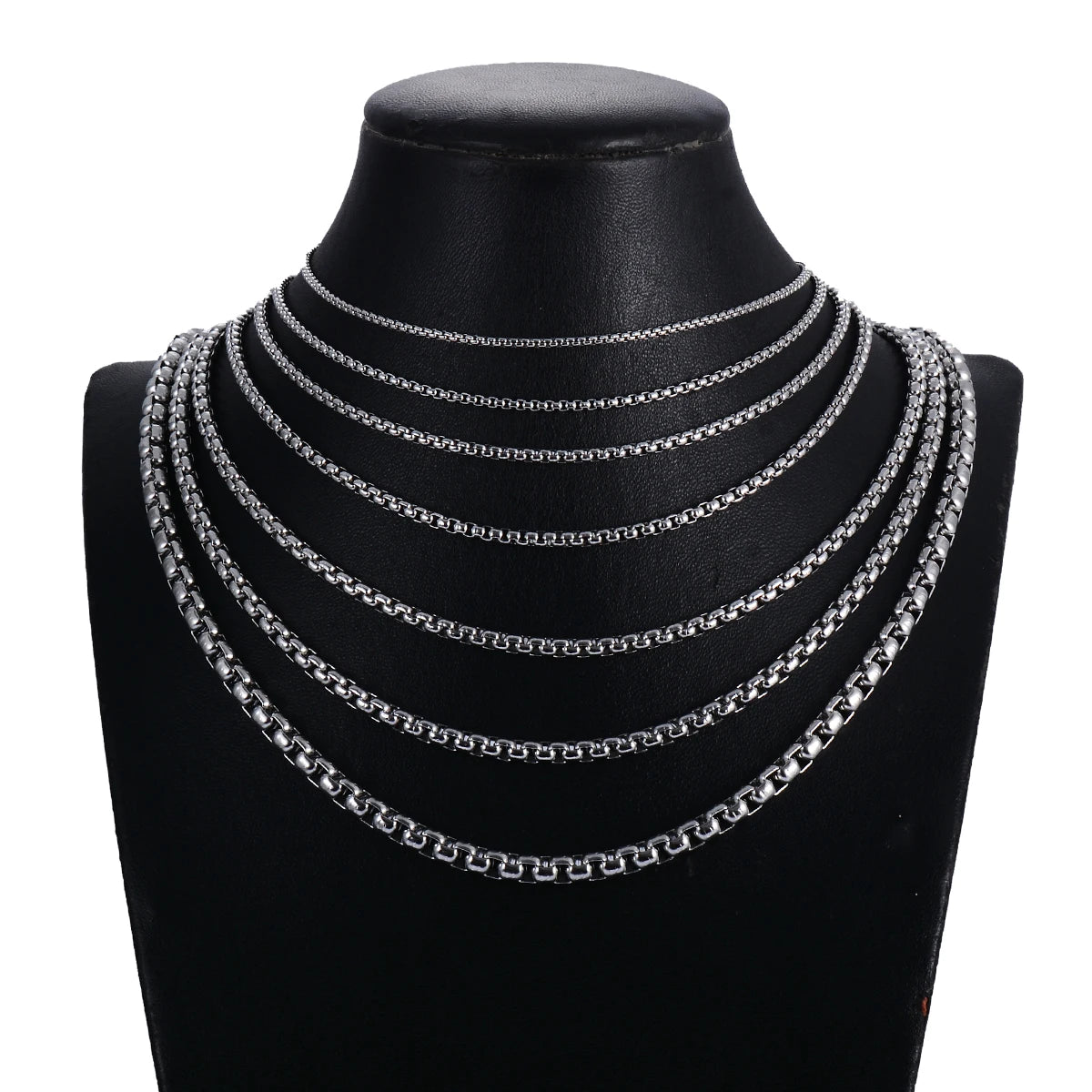 Stainless Steel Figaro Chain Necklace