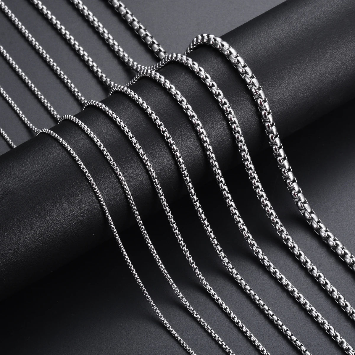 Stainless Steel Figaro Chain Necklace