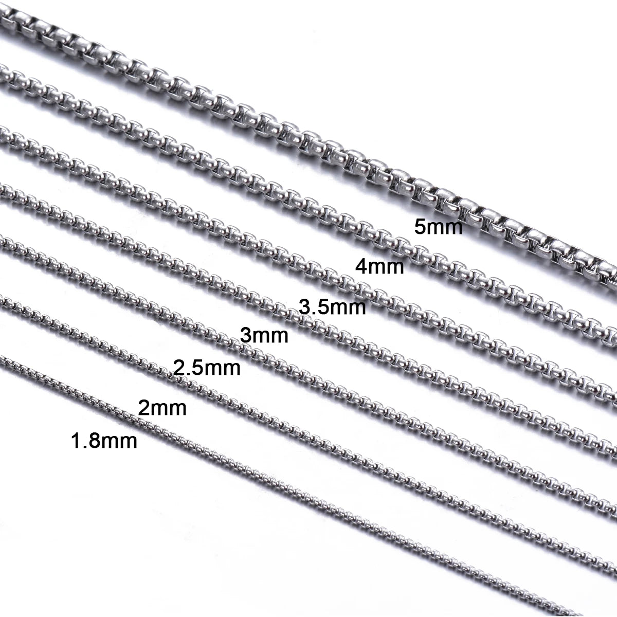 Stainless Steel Figaro Chain Necklace