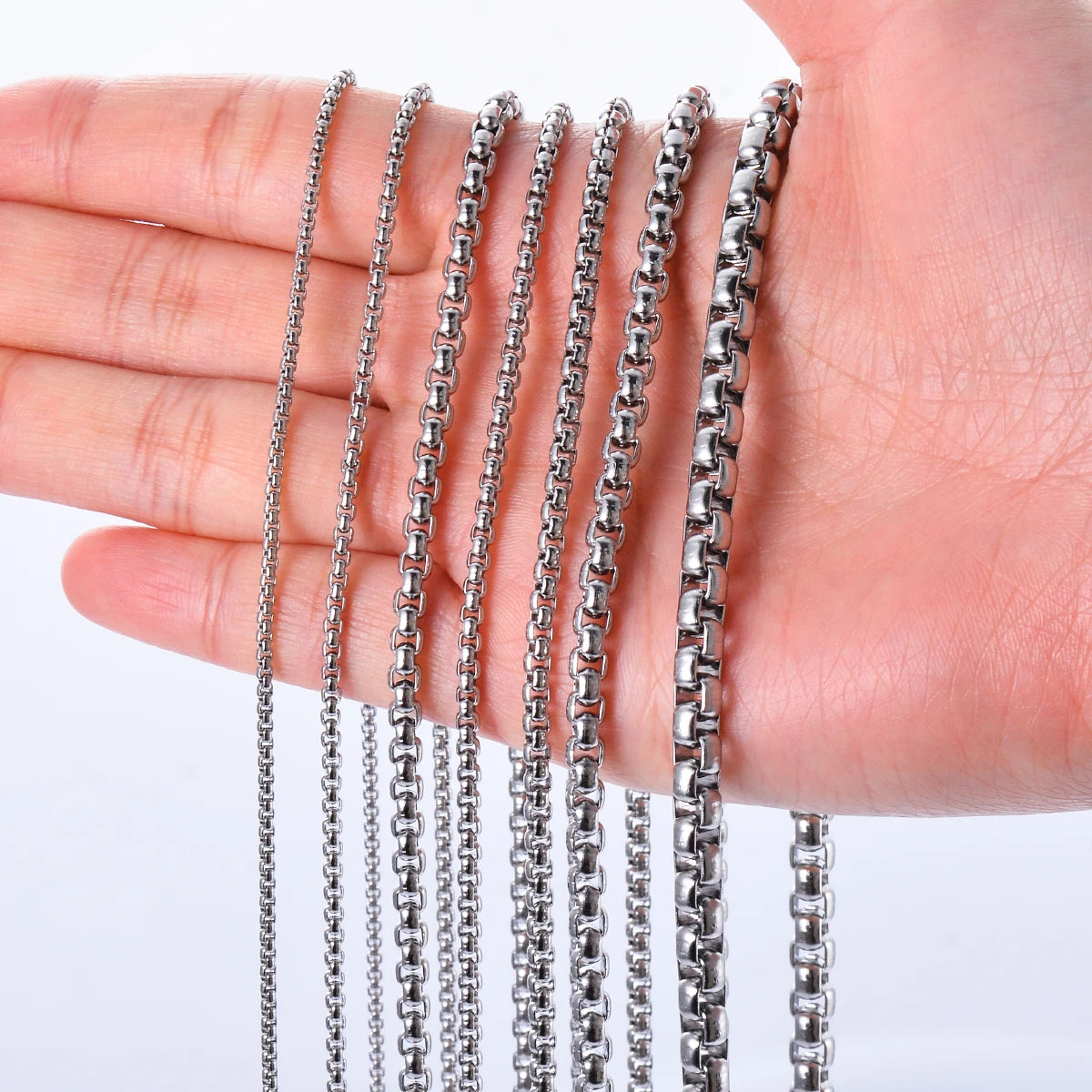 Stainless Steel Figaro Chain Necklace