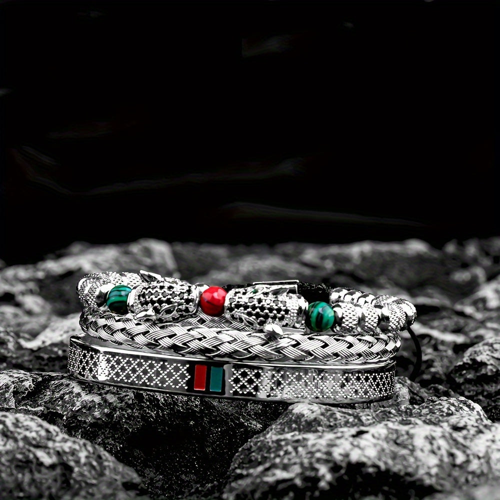 Double Leopard Head Bracelet