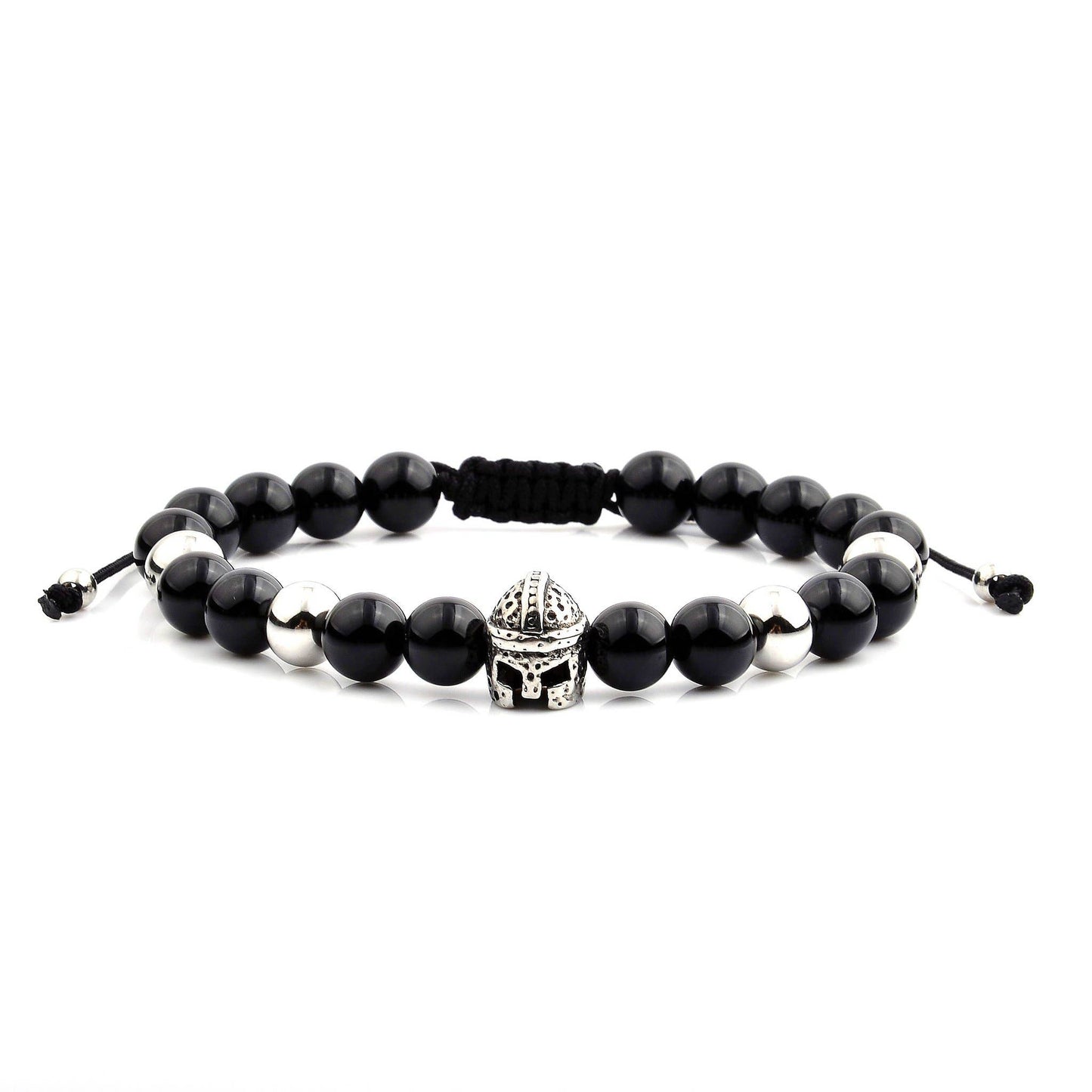 Spartan Helmet Natural Stone Bracelet