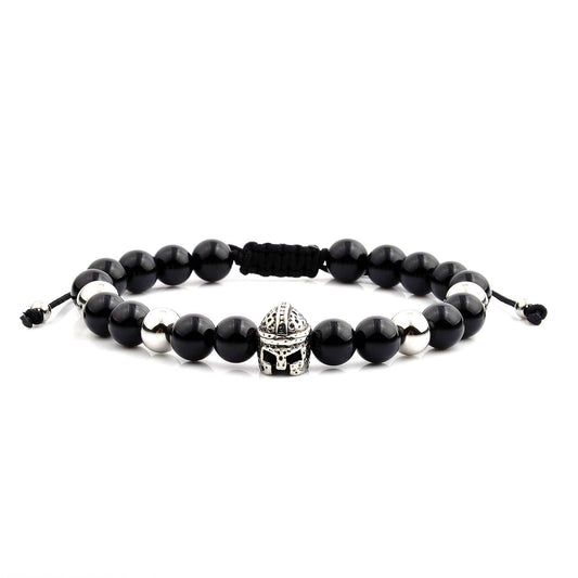 Spartan Helmet Natural Stone Bracelet