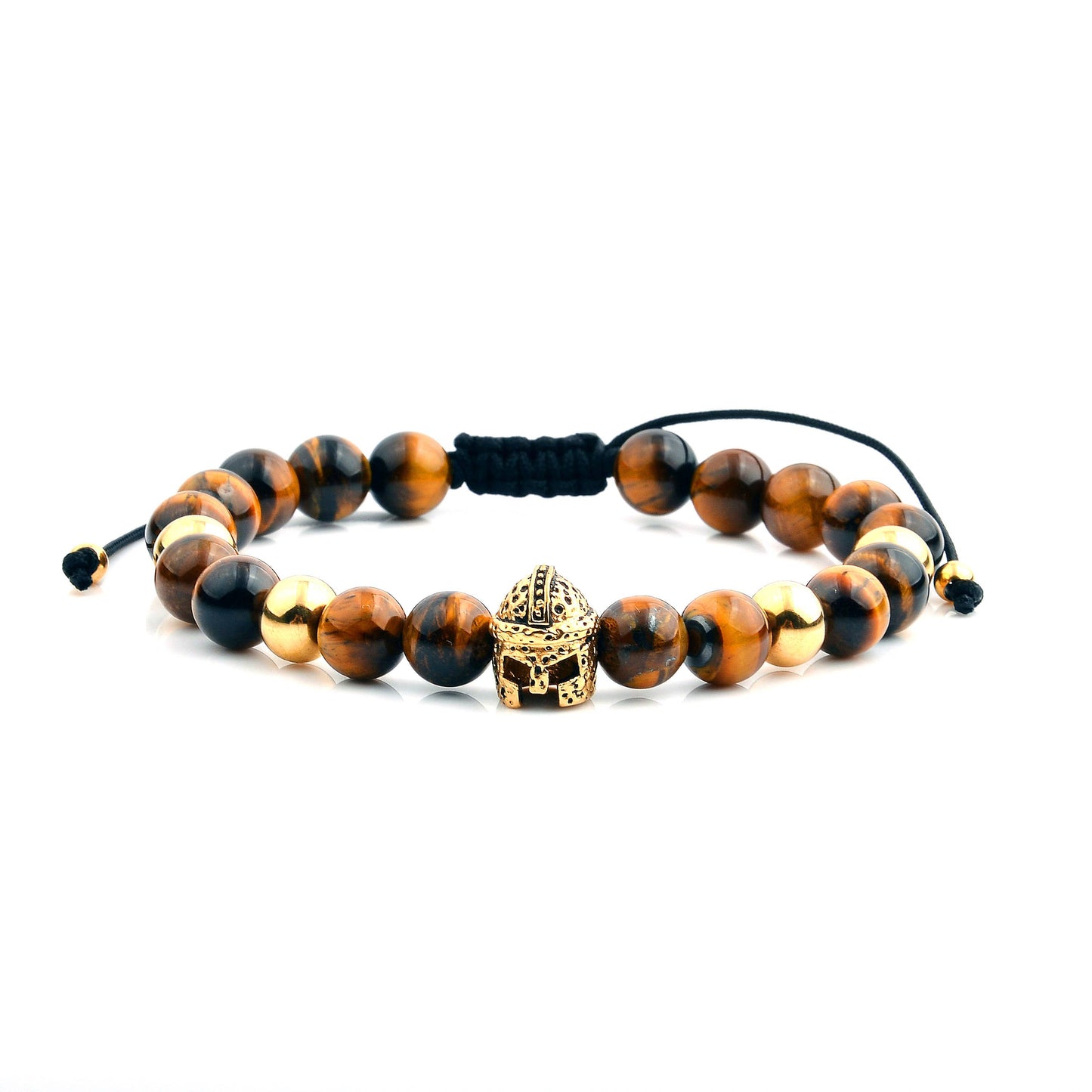 Spartan Helmet Natural Stone Bracelet