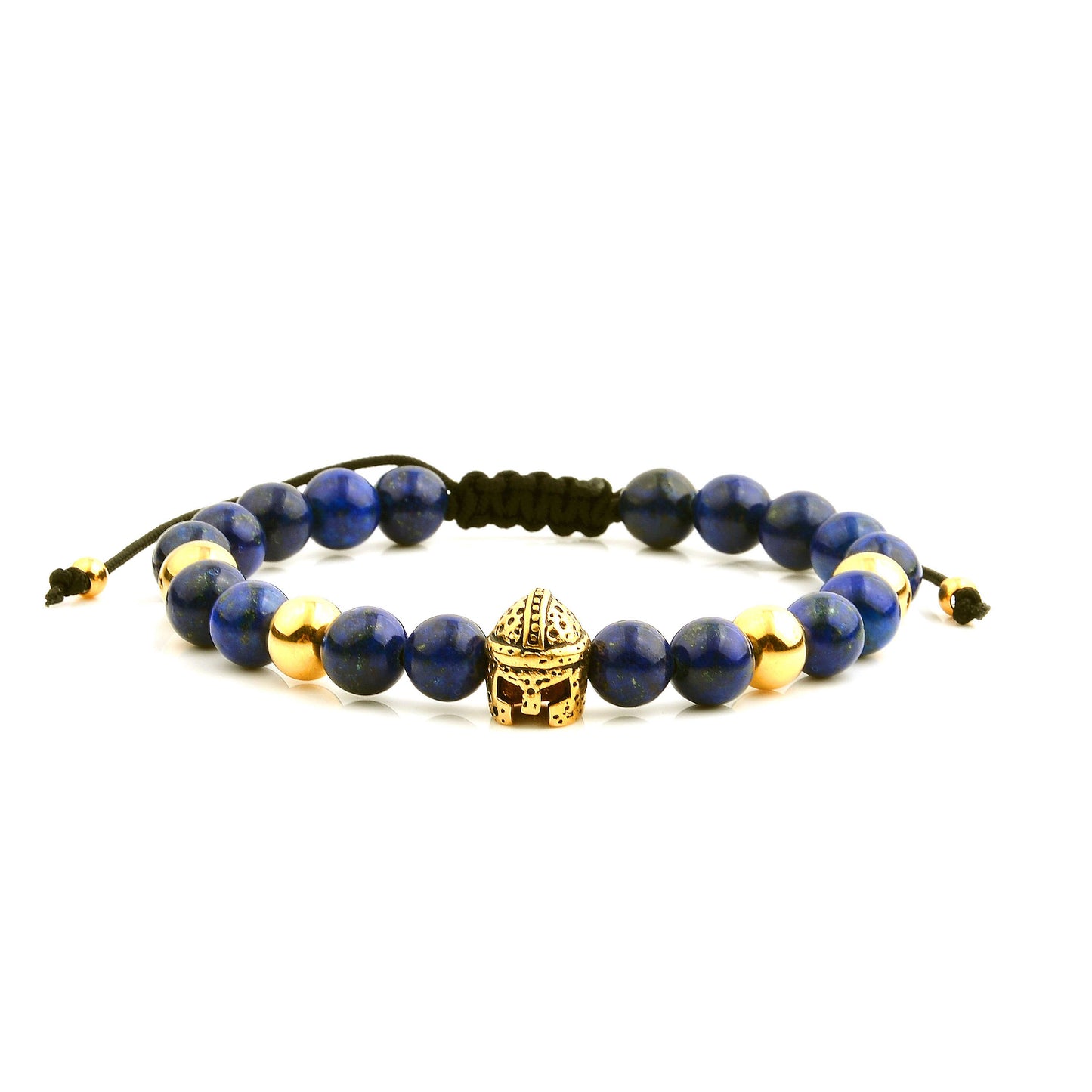 Spartan Helmet Natural Stone Bracelet