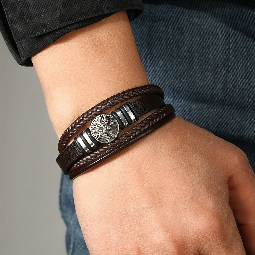 Magnet Buckle Pu Leather Bracelet