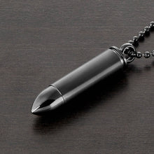 Load image into Gallery viewer, Bullet Capsule Stainless Steel Pendant: SILVER