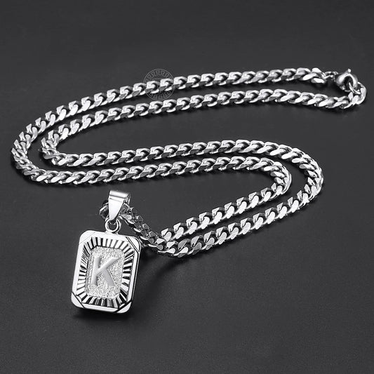 Alphabet Pendant Necklace (silver)