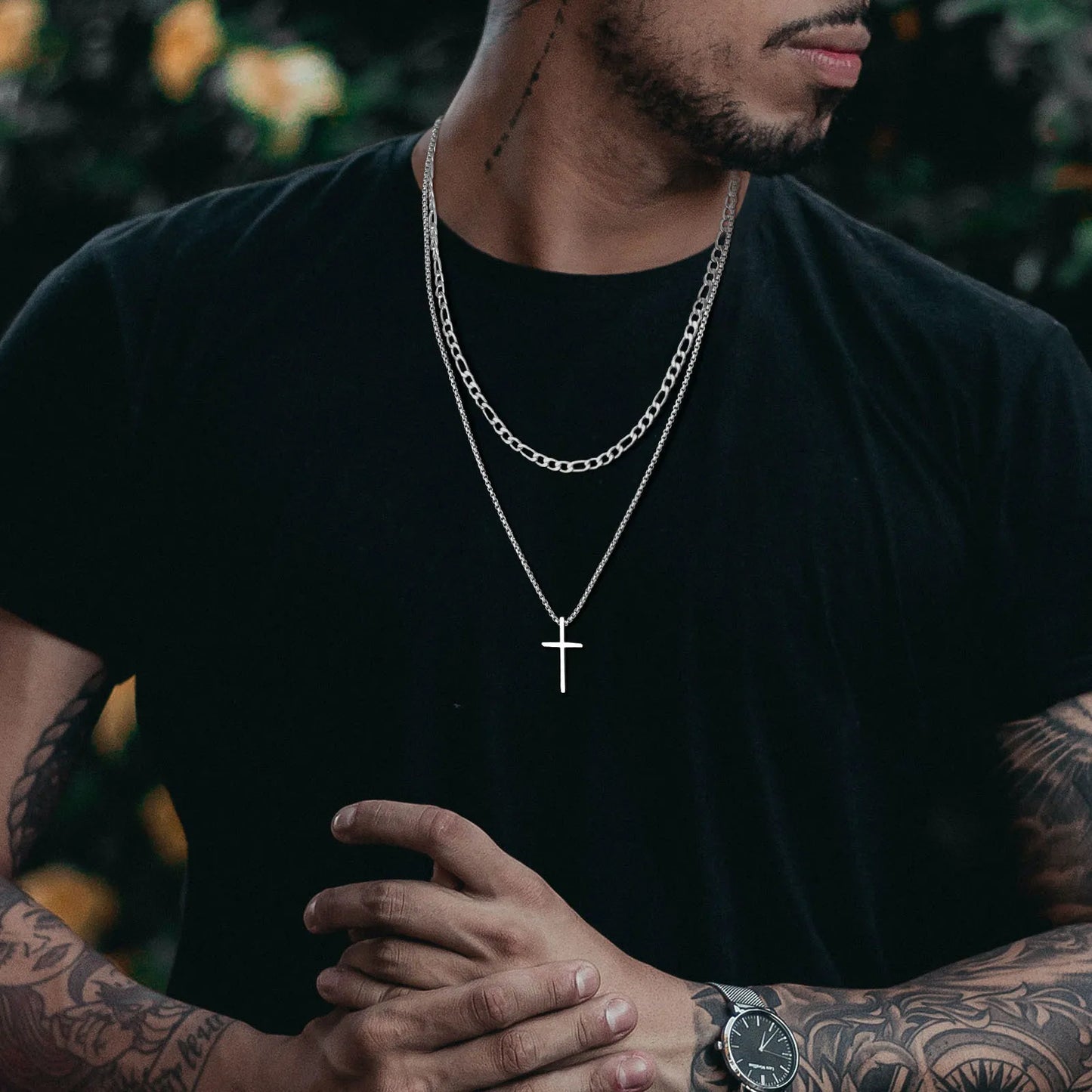 Mens Cross Necklace