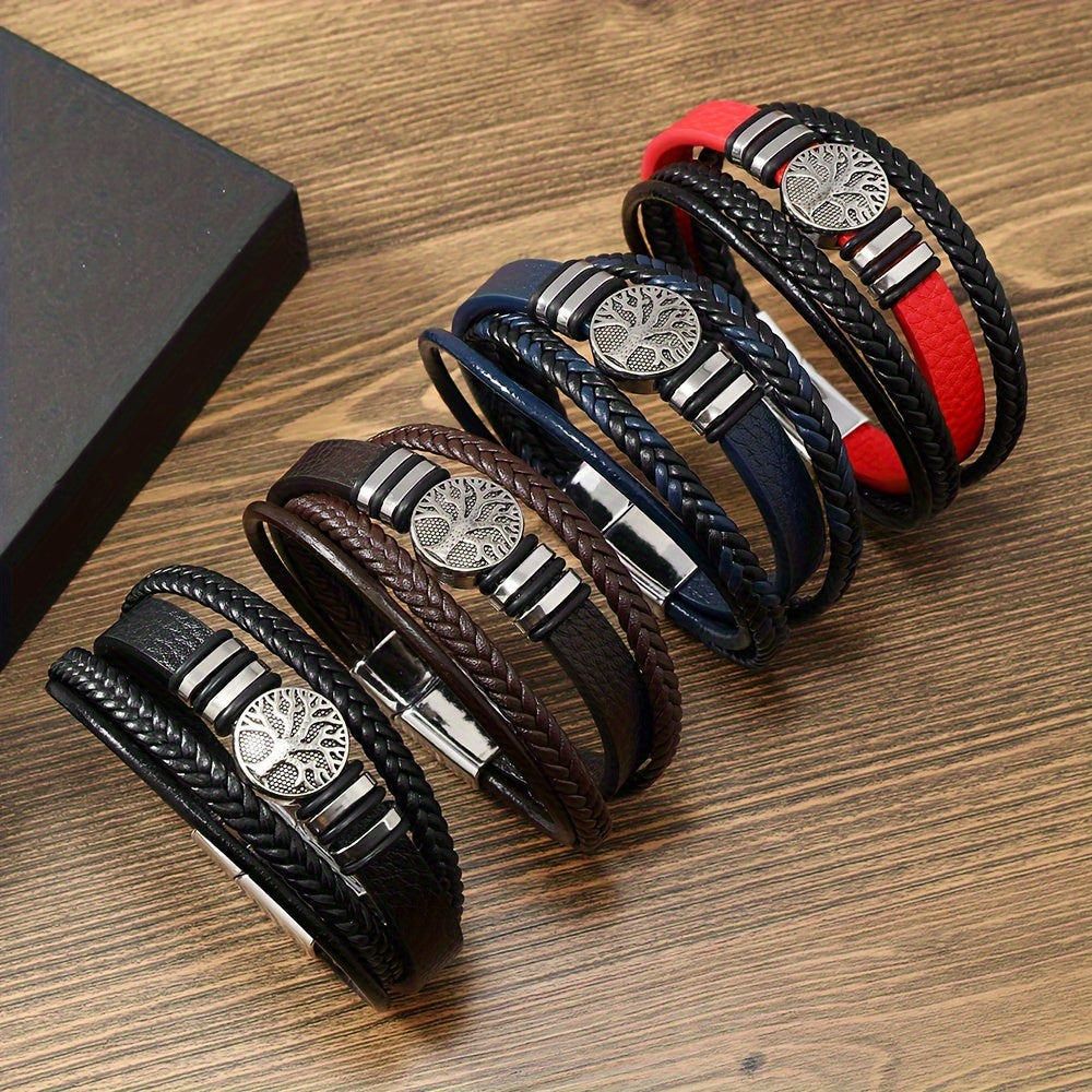 Magnet Buckle Pu Leather Bracelet