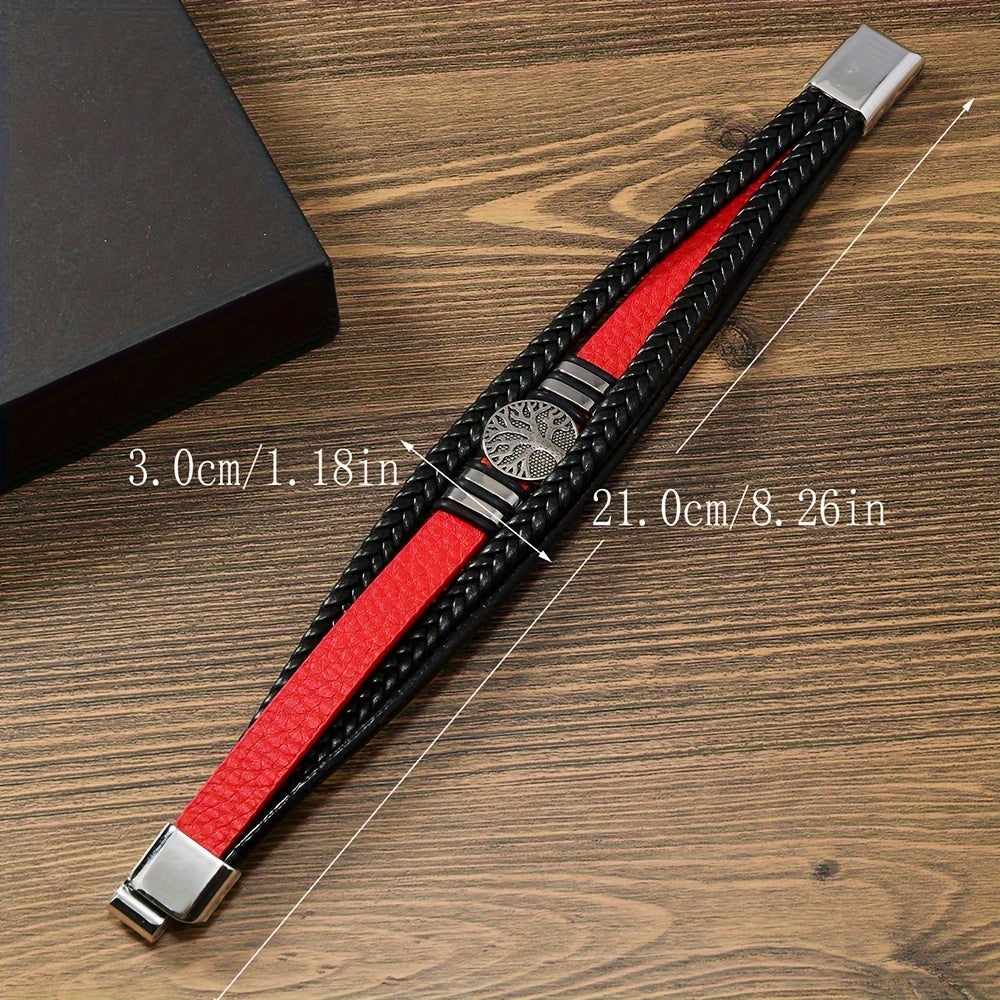 Magnet Buckle Pu Leather Bracelet