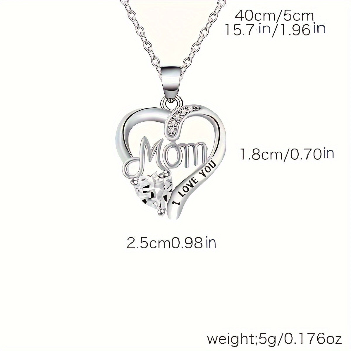 Letter Engraved Heart Shaped Necklace