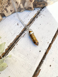 Gemstone Bullet Necklace - Assortment 12 Pcs
