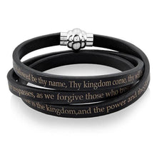 Load image into Gallery viewer, Lord&#39;s Prayer Wrap Leather Bracelet