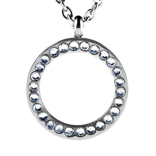 Elya Cubic Zirconia Open Circle Pendant Necklace