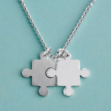 Load image into Gallery viewer, Autism Awareness Jigsaw Puzzle Pieces Steel Necklace