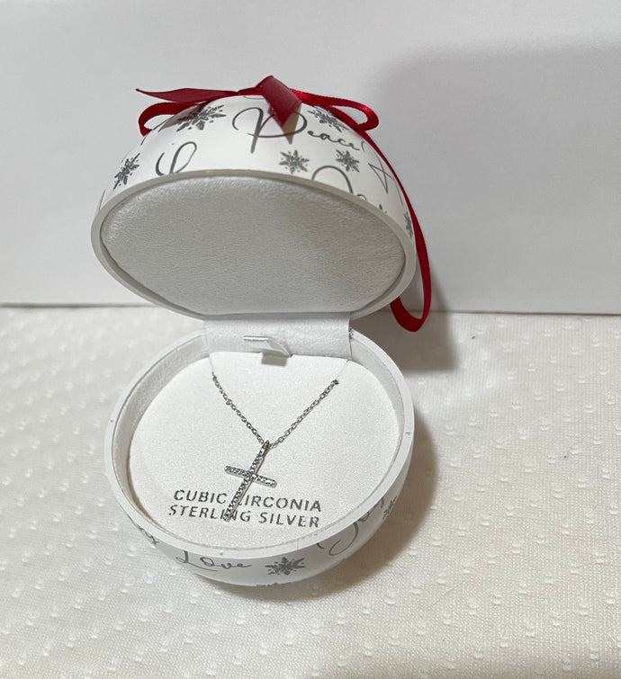 Silver Necklace Cross Energy Pendant
